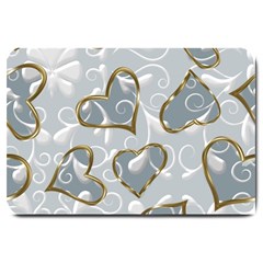  Gold Hearts Large Doormat  by Galinka