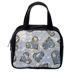  Gold Hearts Classic Handbag (one Side) by Galinka