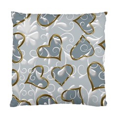  Gold Hearts Standard Cushion Case (two Sides) by Galinka