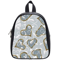  Gold Hearts School Bag (small) by Galinka