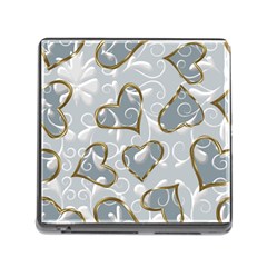  Gold Hearts Memory Card Reader (square 5 Slot) by Galinka