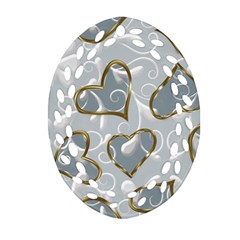  Gold Hearts Ornament (oval Filigree)