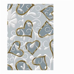  Gold Hearts Small Garden Flag (two Sides) by Galinka