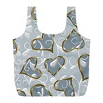  Gold hearts Full Print Recycle Bag (L) Front