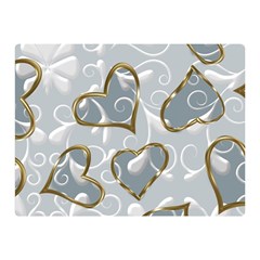  Gold Hearts Double Sided Flano Blanket (mini)  by Galinka