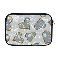  Gold Hearts Apple Macbook Pro 17  Zipper Case by Galinka