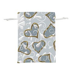  Gold Hearts Lightweight Drawstring Pouch (s) by Galinka