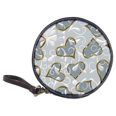   Gold Hearts On A Blue Background Classic 20-cd Wallets