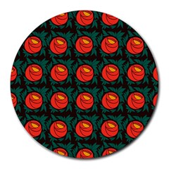 Rose Ornament Round Mousepads by SychEva