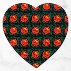 Rose Ornament Jigsaw Puzzle (heart) by SychEva