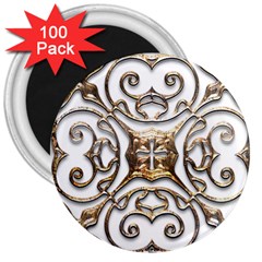 Gold Design 3  Magnets (100 Pack) by LW323