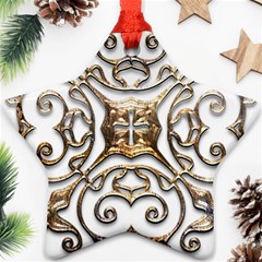 Gold Design Star Ornament (two Sides)