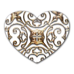 Gold Design Heart Mousepads by LW323