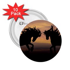 Evening Horses 2 25  Buttons (10 Pack)  by LW323