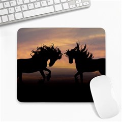 Evening Horses Large Mousepads by LW323