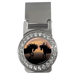 Evening Horses Money Clips (cz)  by LW323