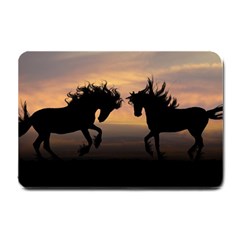 Evening Horses Small Doormat  by LW323