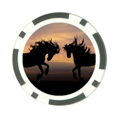 Evening Horses Poker Chip Card Guard (10 Pack) by LW323