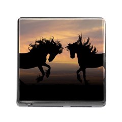 Evening Horses Memory Card Reader (square 5 Slot)