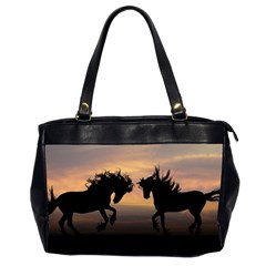 Evening Horses Oversize Office Handbag (2 Sides) by LW323