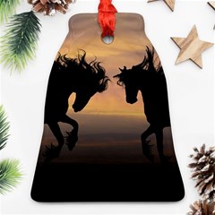 Evening Horses Bell Ornament (two Sides) by LW323