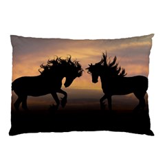 Evening Horses Pillow Case (two Sides)