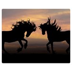 Evening Horses Double Sided Flano Blanket (Medium)  60 x50  Blanket Front