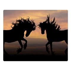 Evening Horses Double Sided Flano Blanket (large)  by LW323