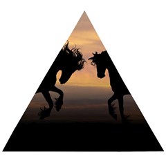 Evening Horses Wooden Puzzle Triangle by LW323