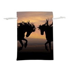 Evening Horses Lightweight Drawstring Pouch (s) by LW323