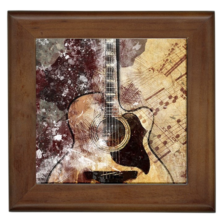 Guitar Framed Tile