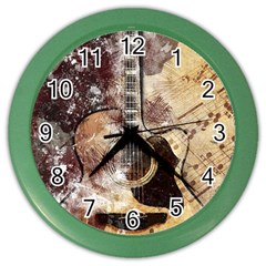 Guitar Color Wall Clock by LW323