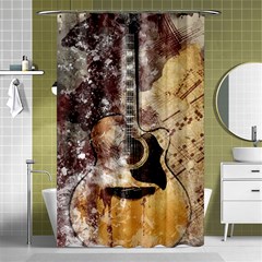 Guitar Shower Curtain 48  X 72  (small)  by LW323