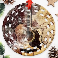 Guitar Ornament (round Filigree)