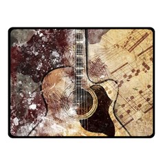 Guitar Double Sided Fleece Blanket (small)  by LW323