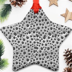 Silver Abstract Print Design Ornament (star)