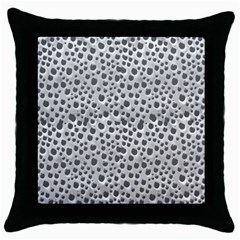 Silver Abstract Print Design Throw Pillow Case (black)