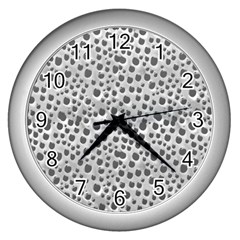 Silver Abstract Print Design Wall Clock (silver)