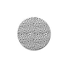 Silver Abstract Print Design Golf Ball Marker (4 Pack)