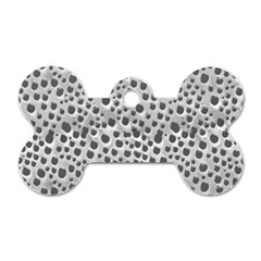 Silver Abstract Print Design Dog Tag Bone (one Side)