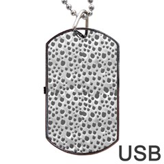 Silver Abstract Print Design Dog Tag Usb Flash (two Sides) by dflcprintsclothing