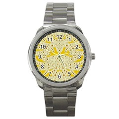 Sunshine Colors On Flowers In Peace Sport Metal Watch by pepitasart