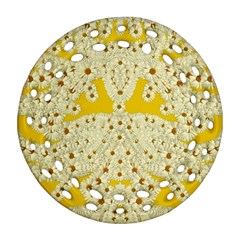 Sunshine Colors On Flowers In Peace Ornament (round Filigree) by pepitasart