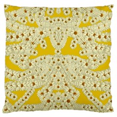 Sunshine Colors On Flowers In Peace Large Cushion Case (two Sides) by pepitasart