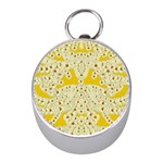 Sunshine Colors On Flowers In Peace Mini Silver Compasses Front