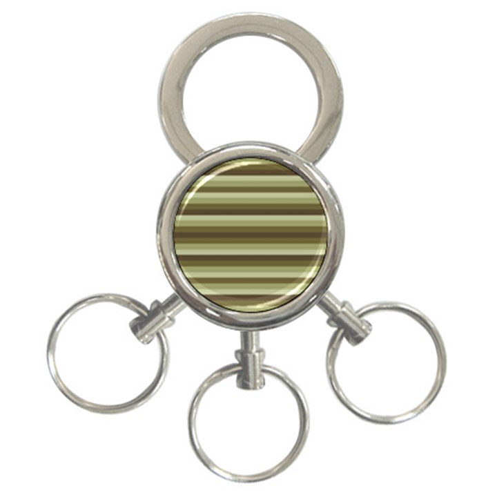 Linear Warm Print Design 3-Ring Key Chain