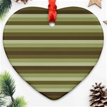 Linear Warm Print Design Heart Ornament (Two Sides) Front