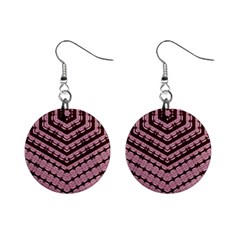 Burgundy Mini Button Earrings by LW323