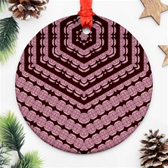 Burgundy Round Ornament (two Sides)