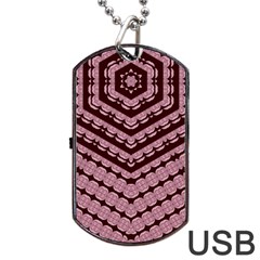 Burgundy Dog Tag Usb Flash (two Sides) by LW323